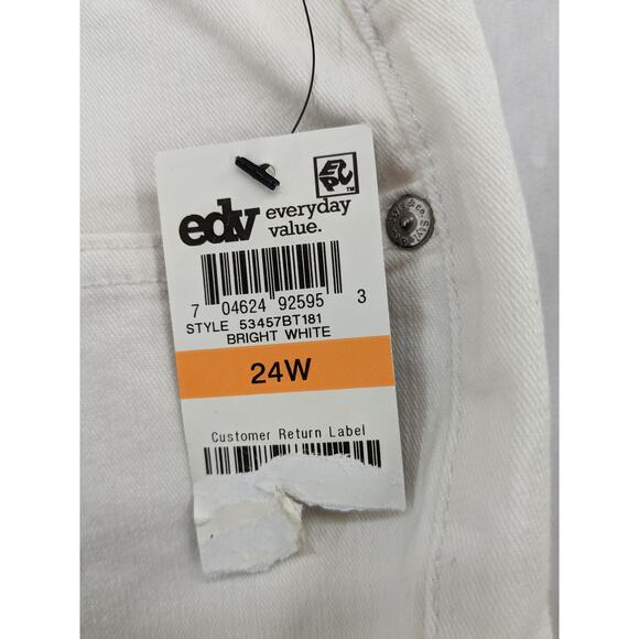 Style & Co Capri 24W White‎ Denim Tummy Control Panel Mid Rise Casual Everyday - Picture 4 of 12